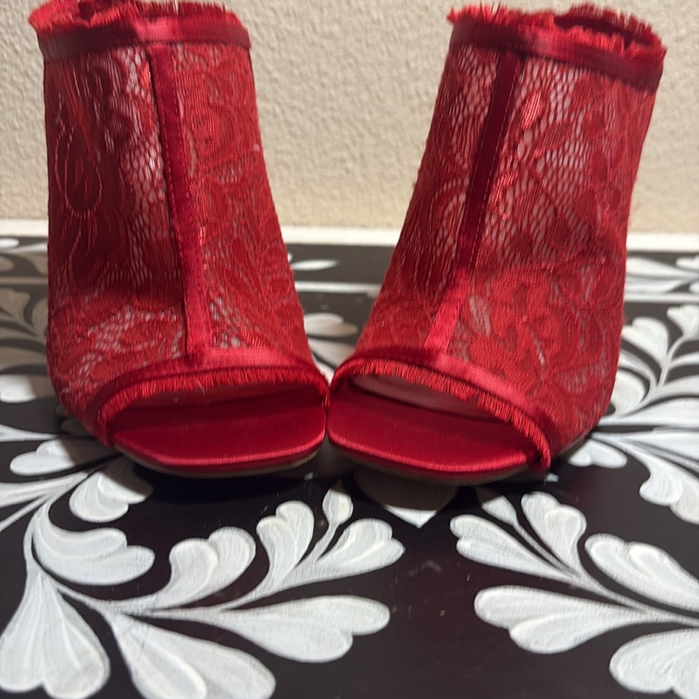 Steve Madden Women's Kourt Lace High Heel Dress Mules - Picture 4 of 7
